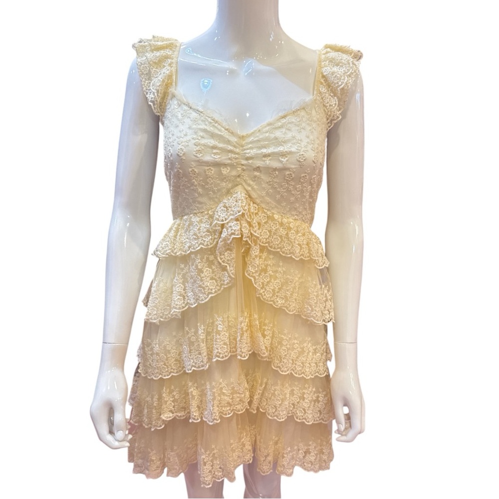 LoveShackFancy Cream Lace Dress